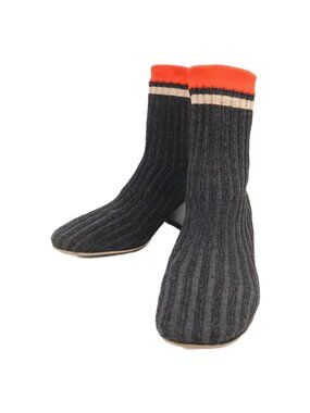 Celine Phoebe Philo Era Ballerina Rib Knit Sock Ankle Boots